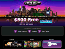 Tablet Screenshot of m.jackpotcity.com